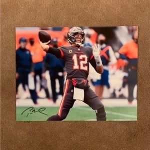 Tom Brady Autographed Photo Tampa Bay Buccaneers 8.5x11